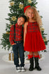 Classic Red Plaid Button-Up Shirt – Holiday Charm for Boys 12M-14